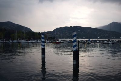 Boats in harbor