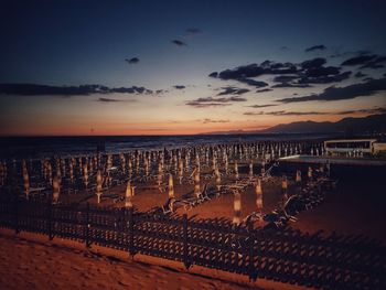 Scenic view of sea during sunset