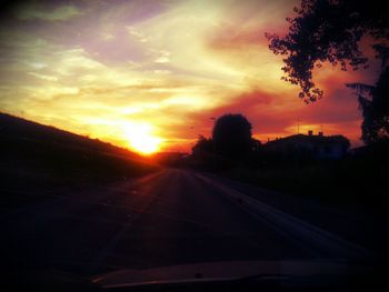 Road at sunset