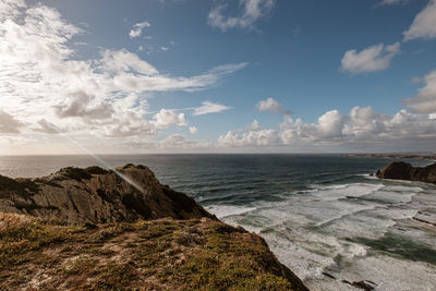 Scenic view of sea against sky