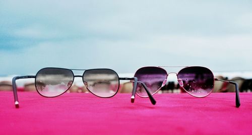 View of sunglasses against sky