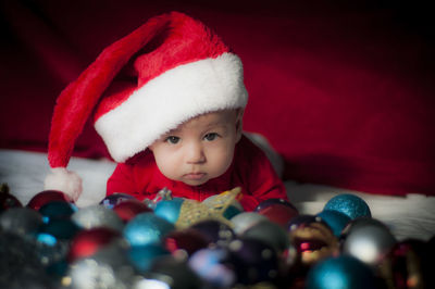 Portrait of cute baby girl