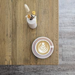 Directly above shot of coffee on table