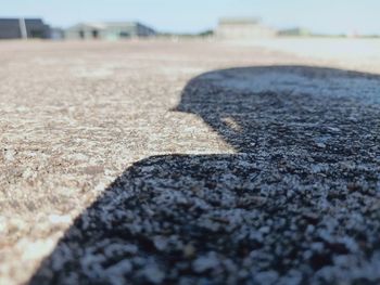 Close-up of shadow on land