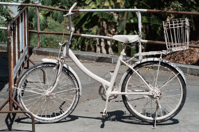 Close-up of bicycle wheel