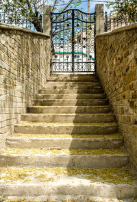 Low angle view of staircase in building