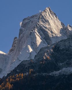 The majestic pizzo badile. swiss alps