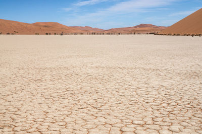 Scenic view of desert against sky