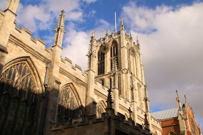 Low angle view of church against sky