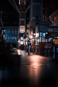 Chairs and tables in cafe