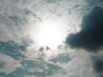 Low angle view of cloudy sky
