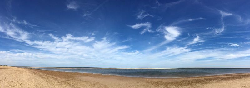 Panoramic shot of beach against sky