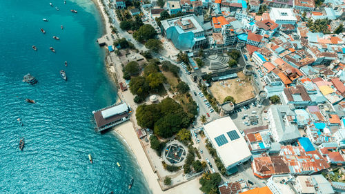 Aerial view of zanzibar island