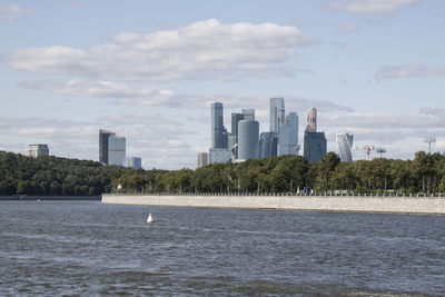 Moscow business district viewed from the river side