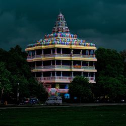 View of temple against cloudy sky