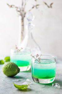 Close-up of drink on table