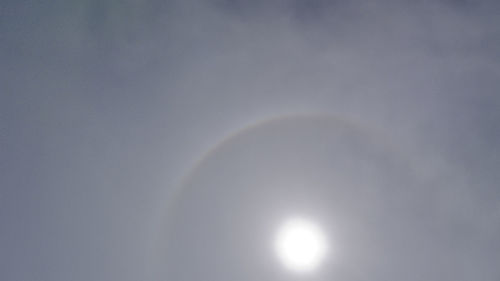 Low angle view of moon in sky