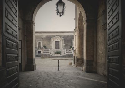 Entrance of historic building