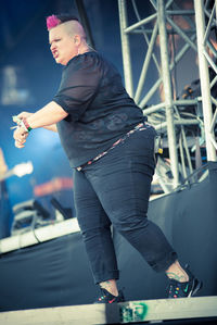 Side view of young man looking away