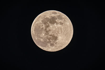 Low angle view of moon against sky at night