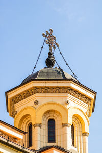 Low angle view of building against clear sky