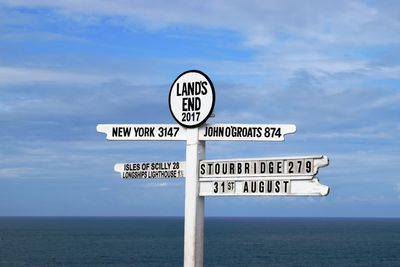 Lands end sign post 