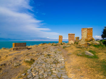 View of fort against sky