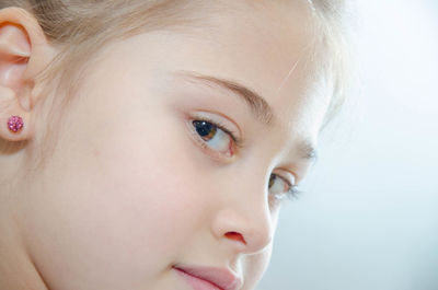 Close-up portrait of young girl