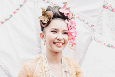 Portrait of woman smiling