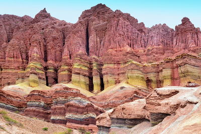 Rock formations in a valley