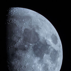 Close-up of moon against sky at night