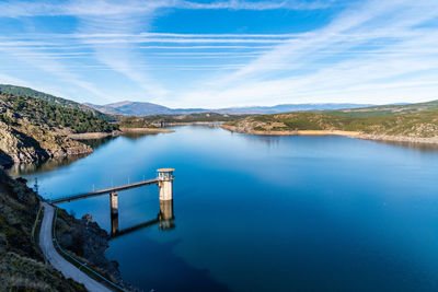 Reservoir dam of el atazar in madrid