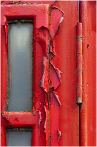 Red, full frame shot of rusty metal