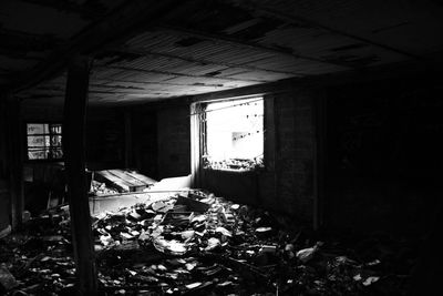 Interior of abandoned building