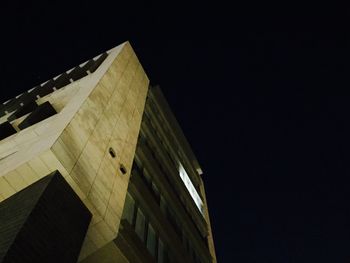 Low angle view of building at night