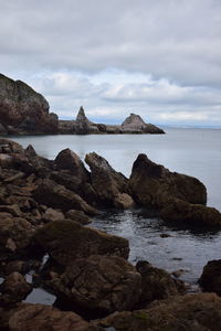 Rock formations in sea