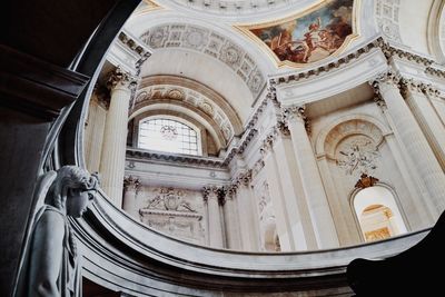 Low angle view of spiral staircase