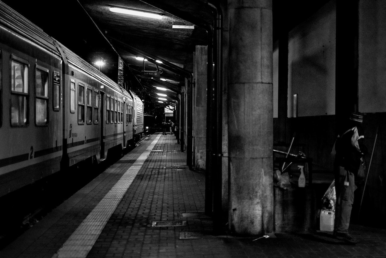 transportation, train - vehicle, rail transportation, mode of transport, railroad station, public transportation, railroad station platform, indoors, railroad track, subway train, one person, people, day, adults only