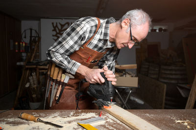 Man working at workshop