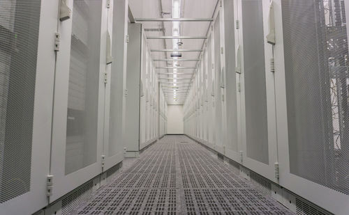 Empty corridor of building