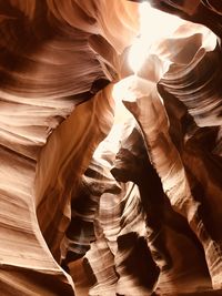 Low angle view of rock formation
