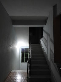 Empty staircase in city