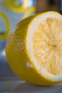 Close-up of lemon slice