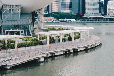 Bridge over river in city