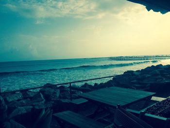 Scenic view of sea against sky