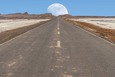 Road passing through a desert