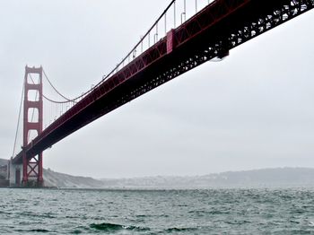 Suspension bridge over sea