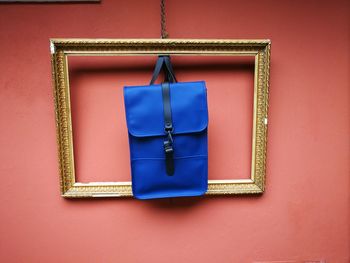 Close-up of blue door