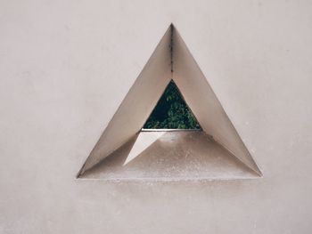 Triangle shape on wall at himeji castle