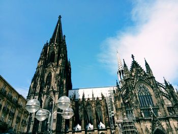 Low angle view of temple against sky